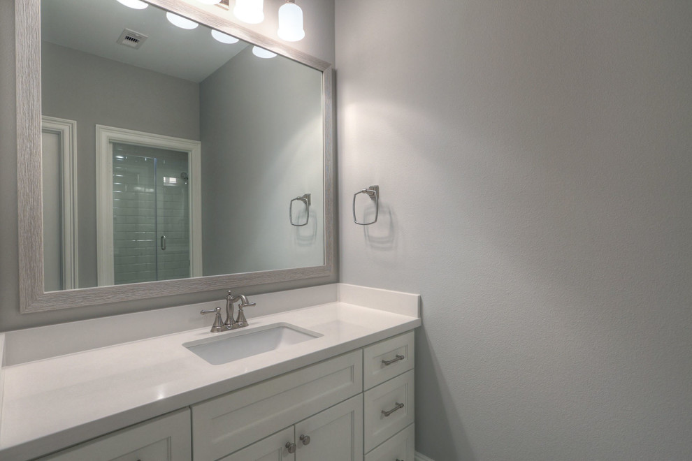 Transitional bathroom photo in Houston