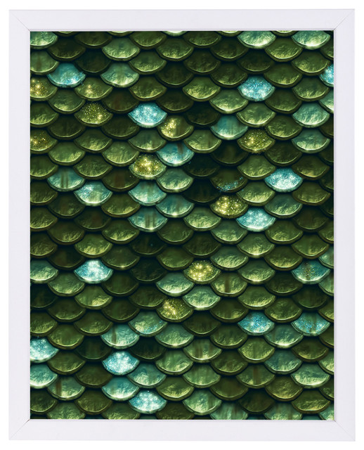 Green Aqua Glitter Mermaid Scales - Contemporary - Prints And Posters ...