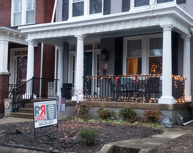 Historic Front Porch Recreation - Richmond VA - Traditional - Verandah