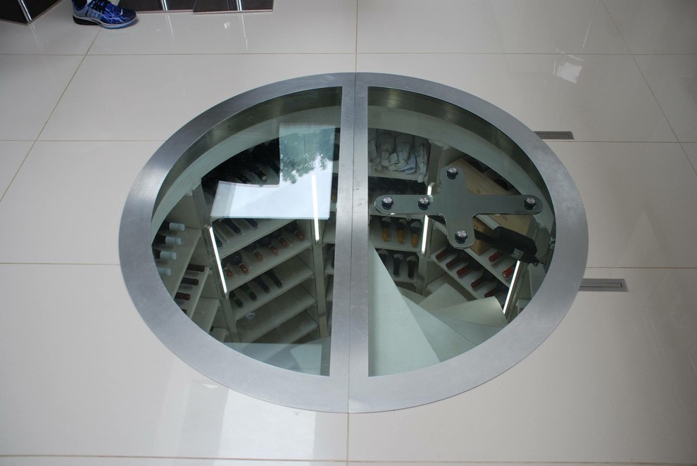 Inspiration for a modern wine cellar in Melbourne.