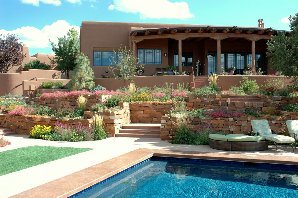 Poolside Retreat Southwestern Pool Albuquerque by Gardensong