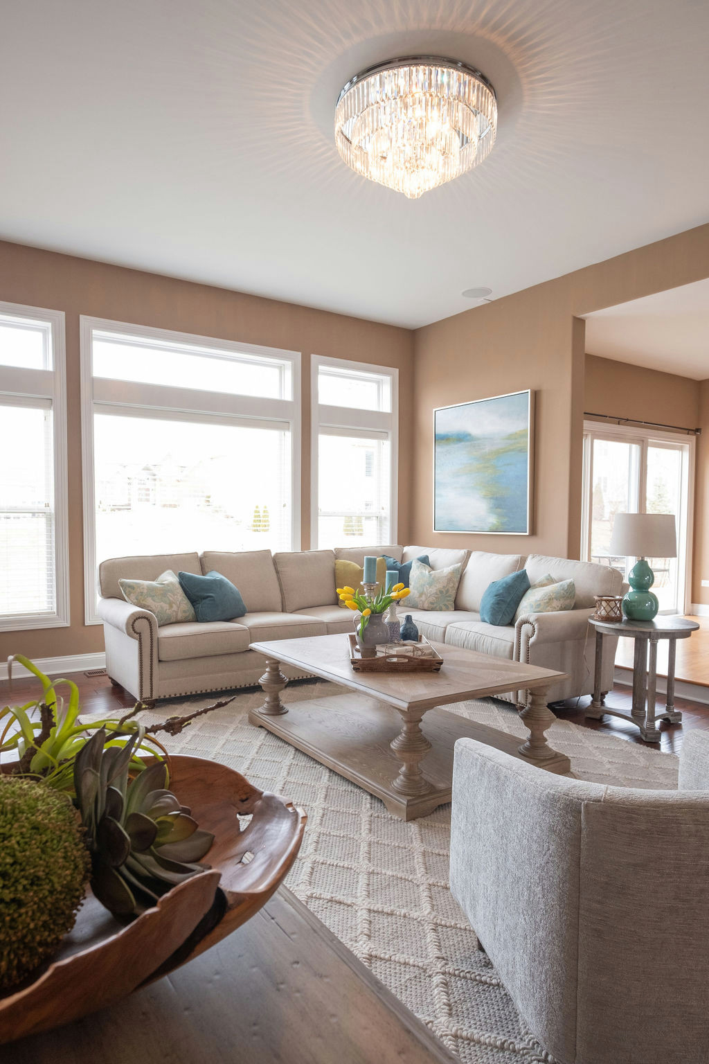 California Chic Style Living Room and Office