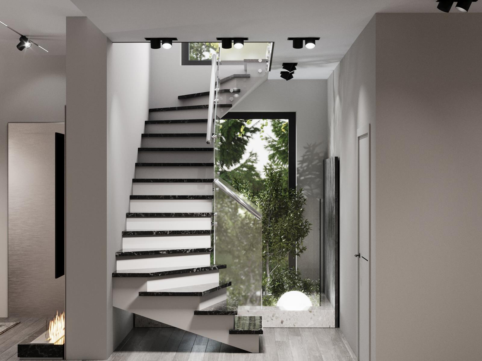 3D visualization of a luxurious open-plan space