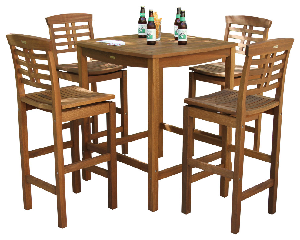 eastep 5 piece counter height breakfast nook dining set