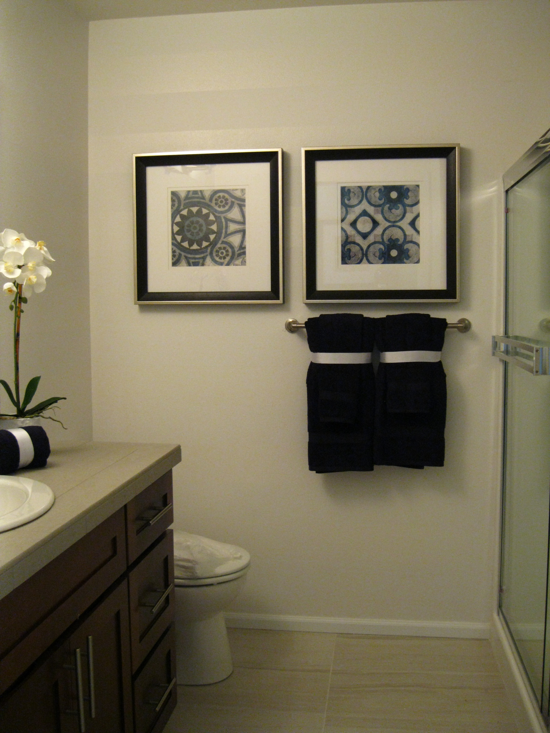 Coral And Navy Bathroom Ideas Photos Houzz
