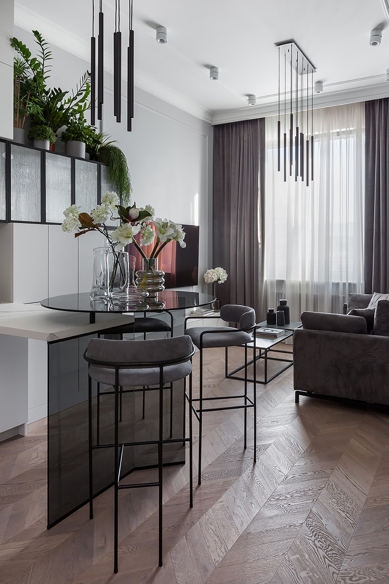Элегантная квартира в стиле Total black