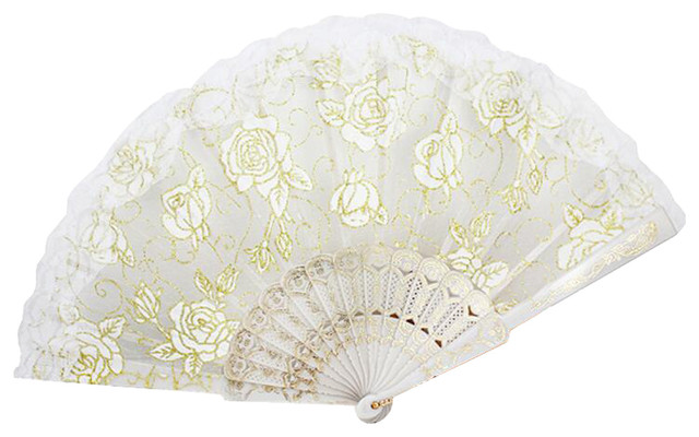 white folding fan