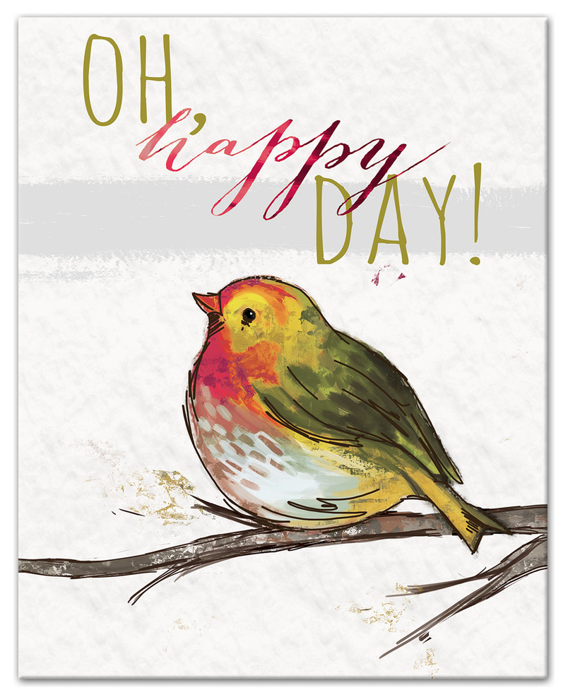 Happy Bird Canvas Wall Art Contemporary Prints And Posters By Designs Direct