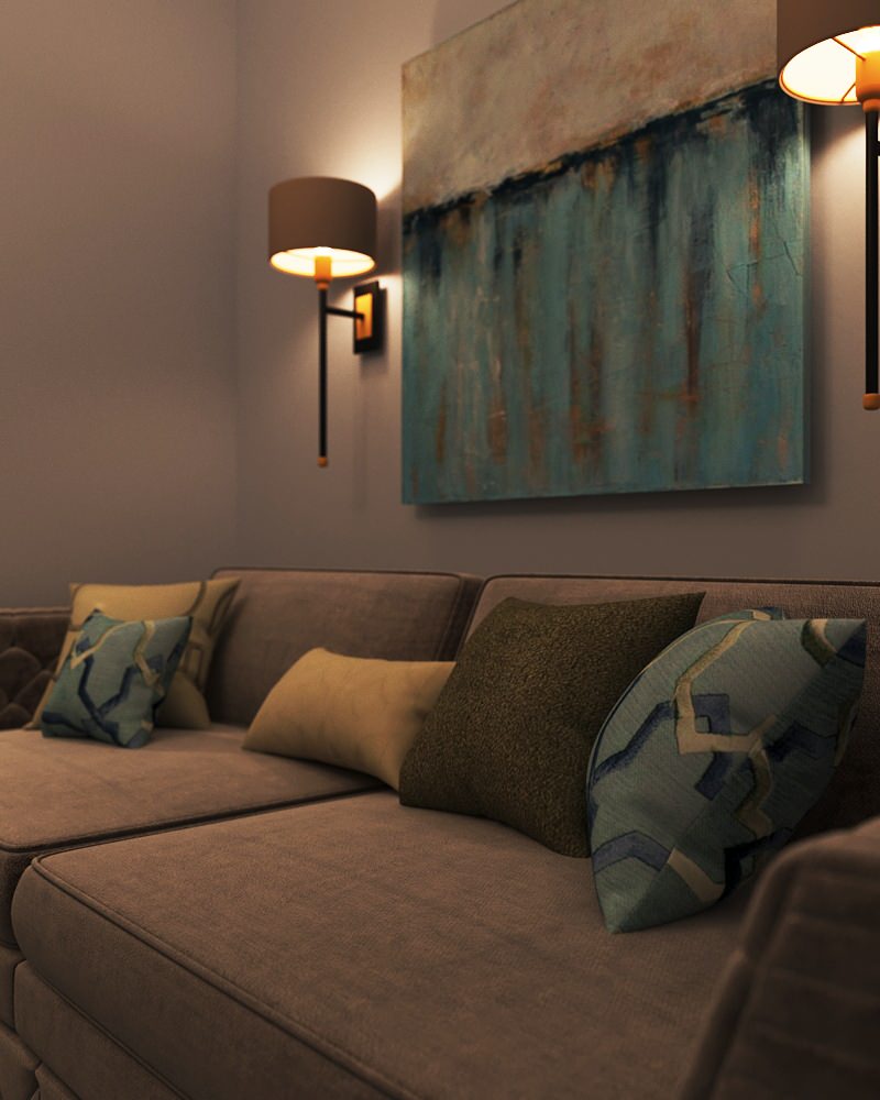 Проект "3D проект кухни-гостиной"