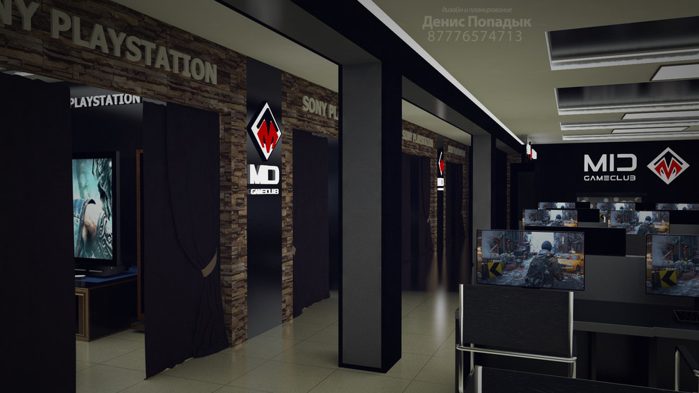 Дизайн проекта интерьера (интернет клуба)