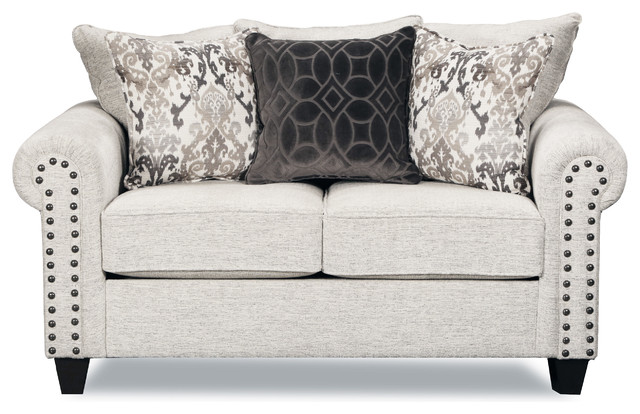 Simmons Upholstery Della Linen Loveseat - Transitional - Loveseats - by Lane Home Furnishings