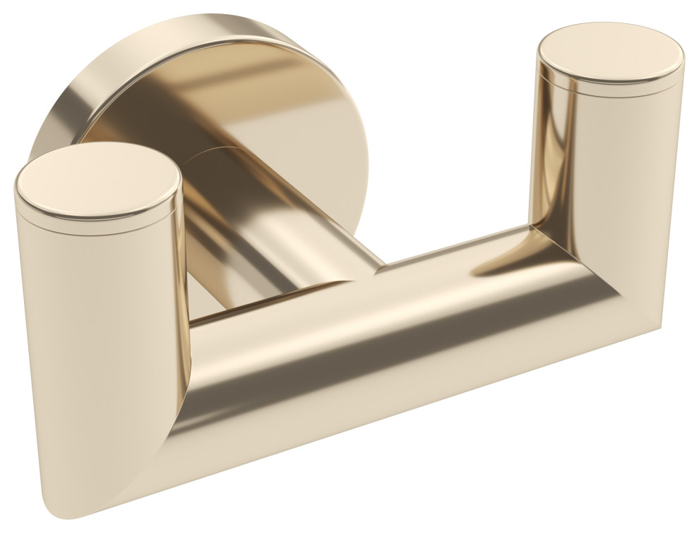 Pebble Grey™ Manhattan Double Towel Hook For Bathroom Towels - View #12