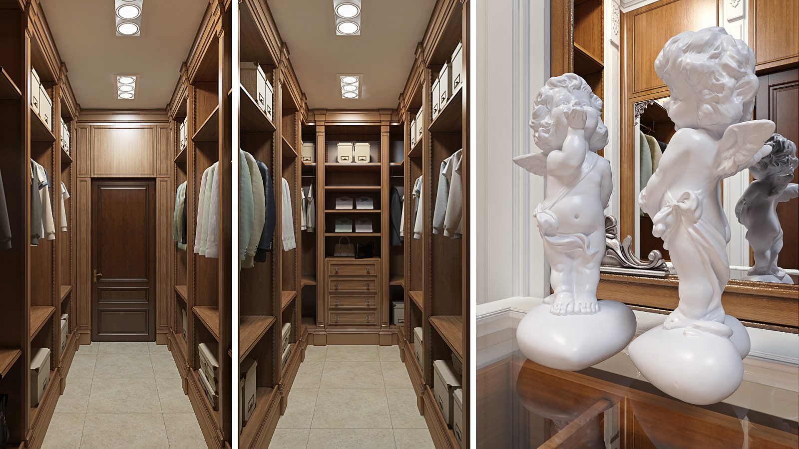Гардеробная в классическом стиле