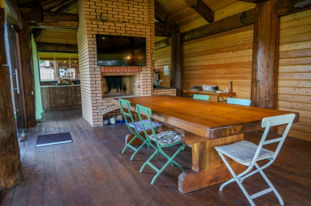 Беседка post&beam с безрамным остеклением