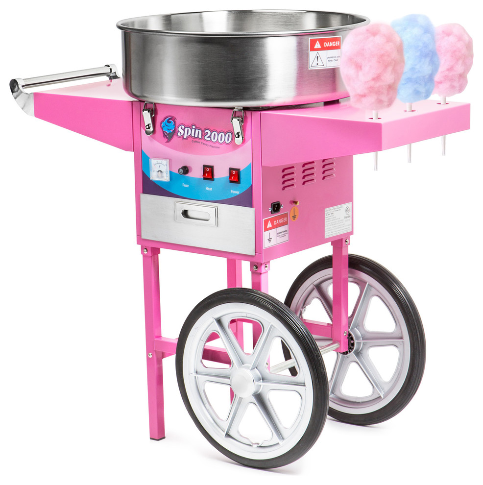 Cotton Candy Machine Cart and Electric Candy Floss Maker - Commercial Quality