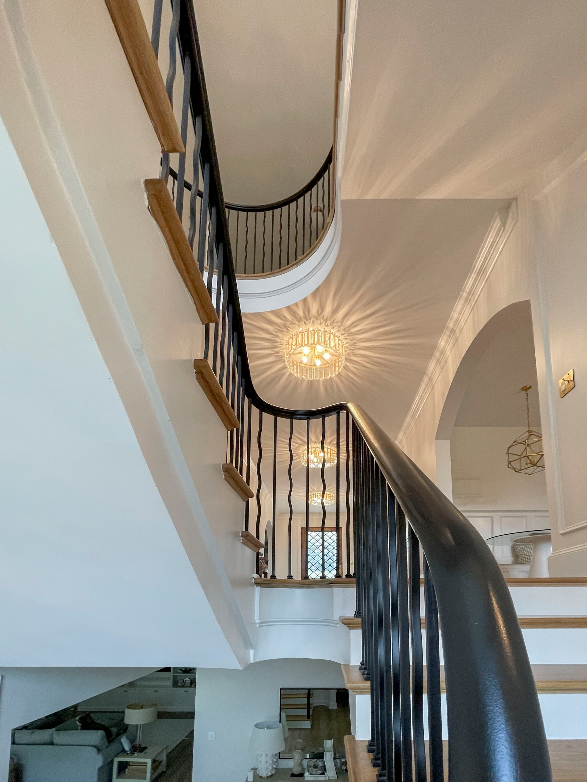106_Modern Balustrade System Meets Traditional Winding Stairs, Aldie VA  20105