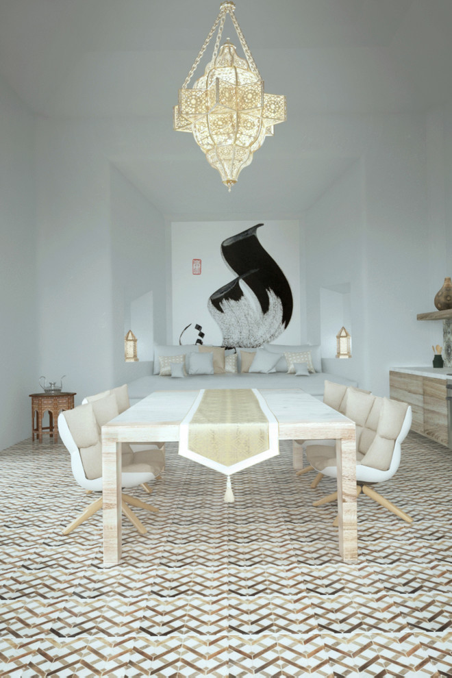 Design ideas for a world-inspired dining room in Mexico City.