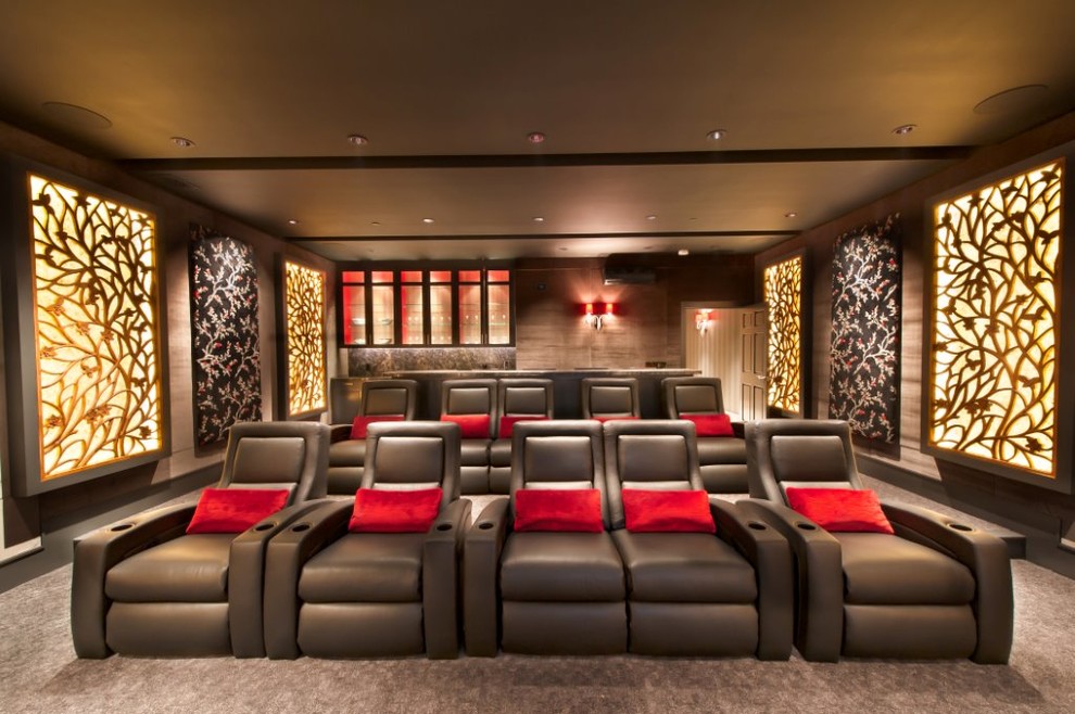 Contemporary Home Theater Contemporary Home Theater San Diego