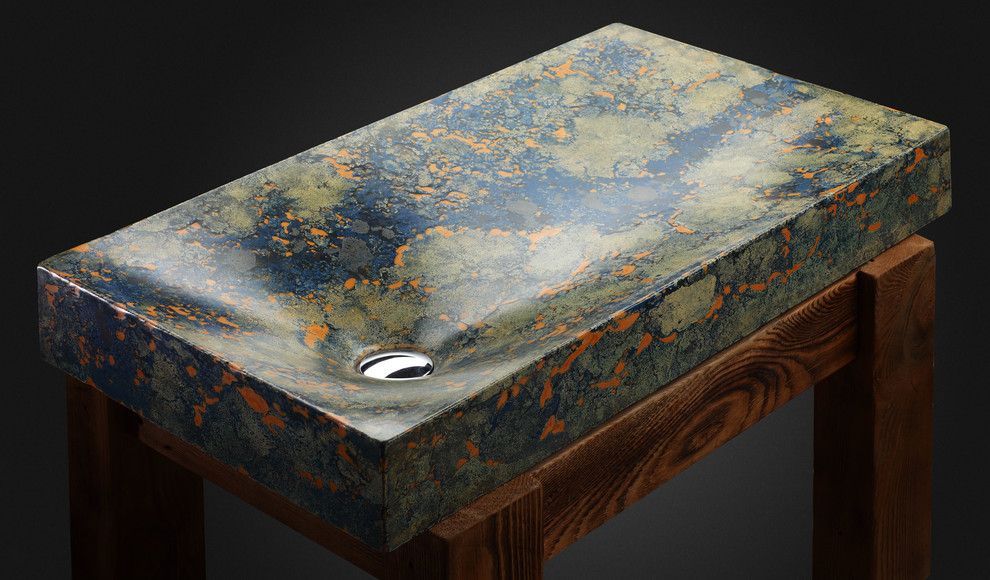 concrete sink "Earth seen from the sky"