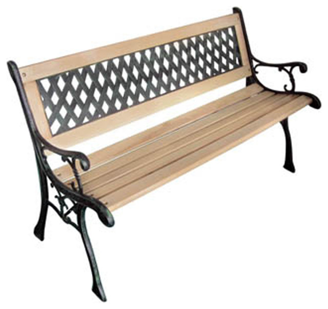VidaXL Garden Bench With Diamond-Patterned Backrest Nostalgic