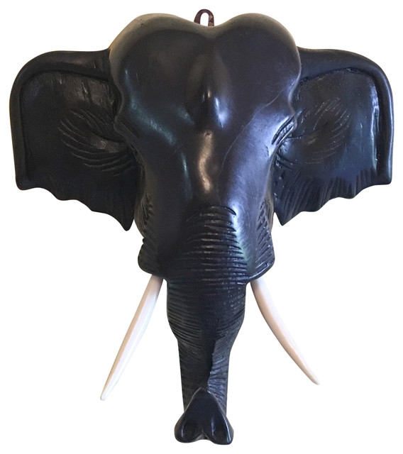 Hand made Faux Resin Elephant Head Beautiful Wall Art Contemporary