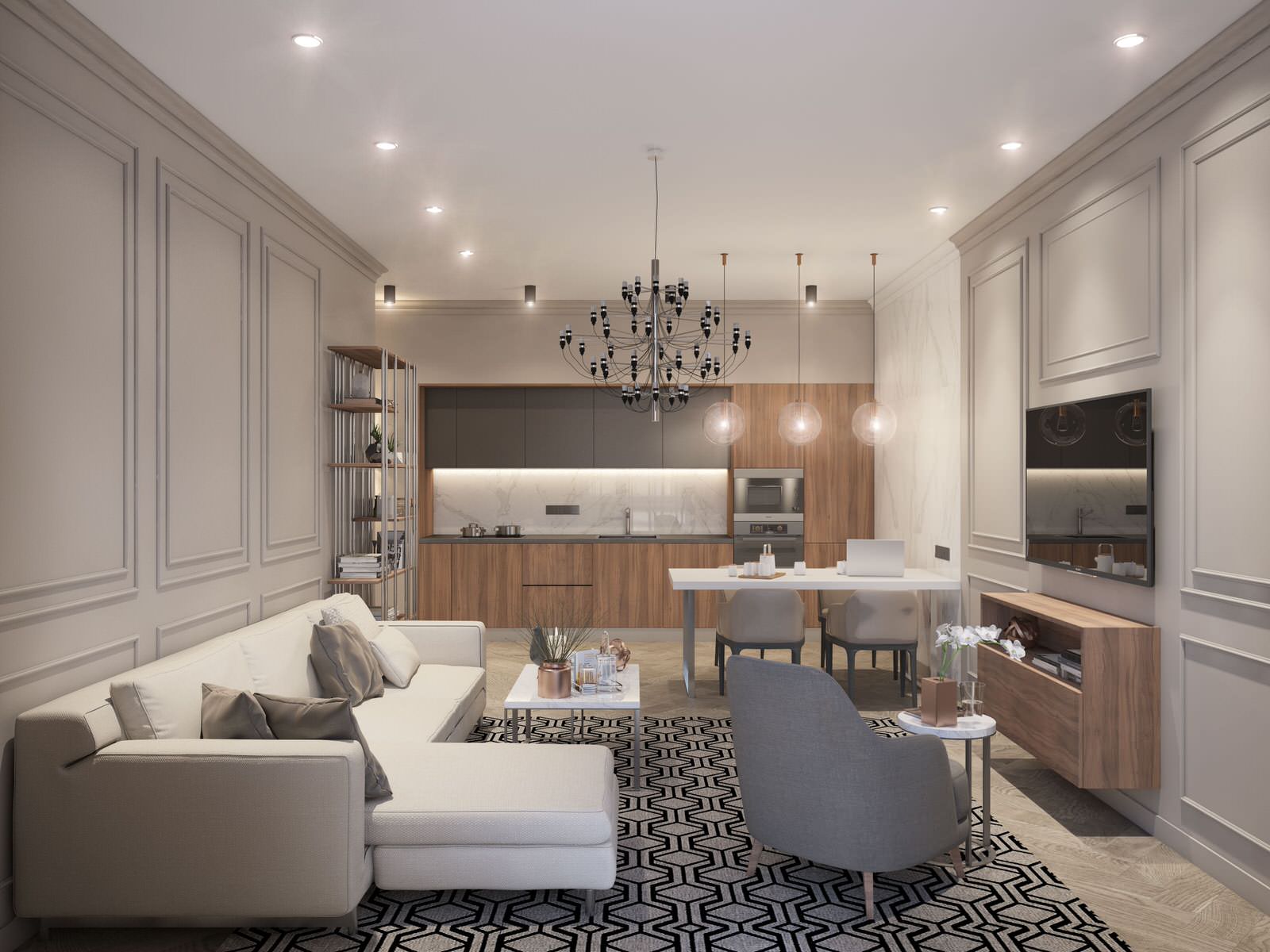 Интерьер квартиры 120 м^2