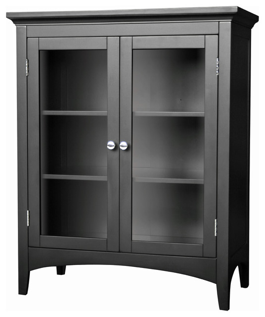 Elegant Home Fashions Madison 2 Door Floor Cabinet In Dark