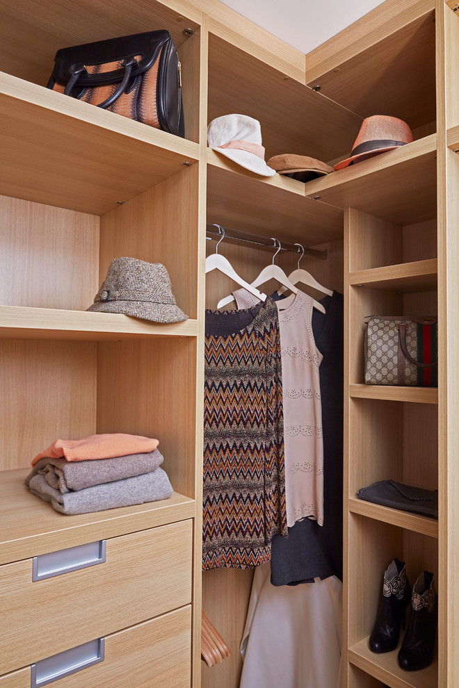 Example of a minimalist closet design in London