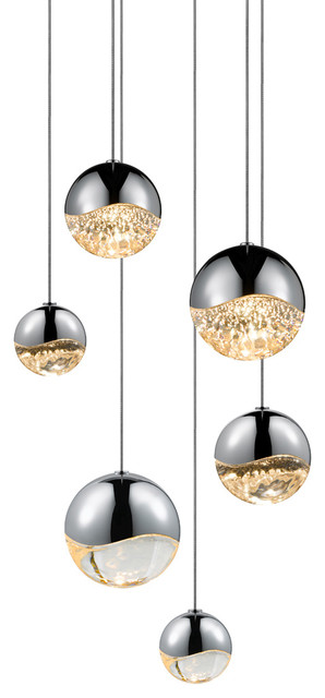 6-Light Round Large LED Pendant main image 0