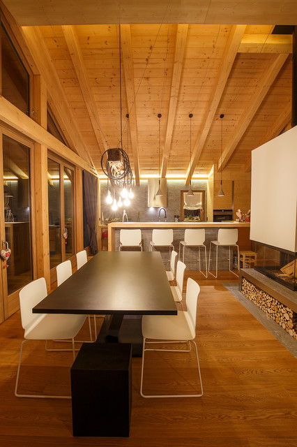 Nest House rustic-dining-room