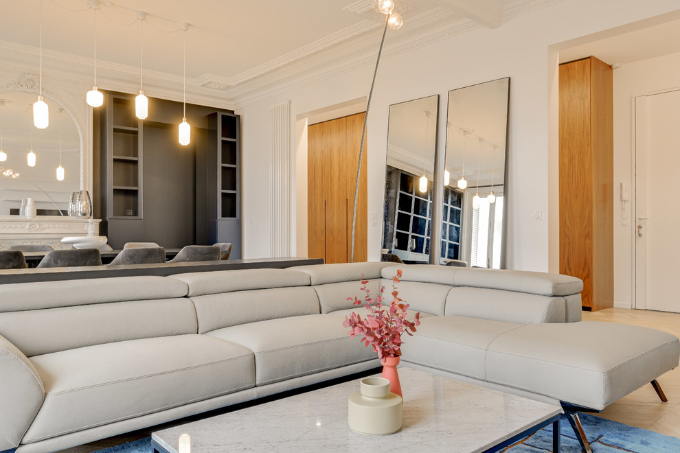 Inspiration for a scandinavian living room in Paris.