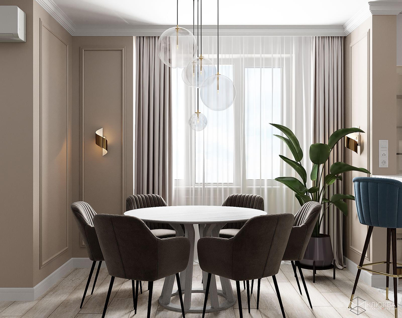 Проект кухни-столовой 27 кв.м