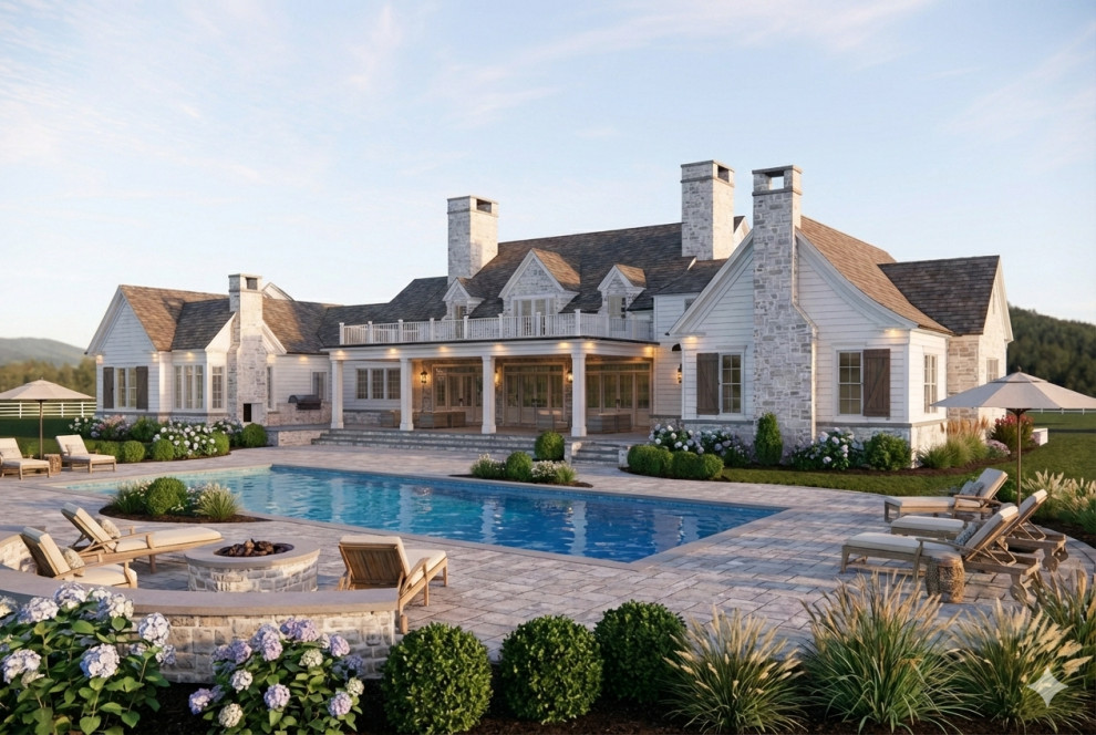 Colonial Farmhouse - Traditional - Pool - Salt Lake City - by Mahogany ...