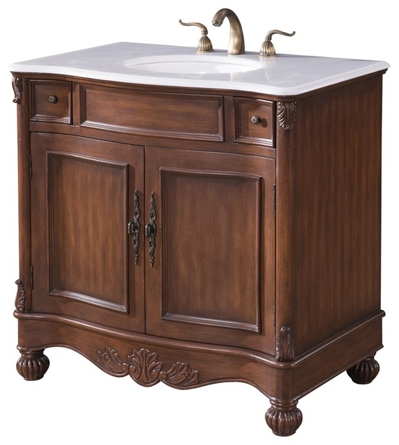 Elegant Windsor 36" Single Bathroom Vanity Victorian Bathroom