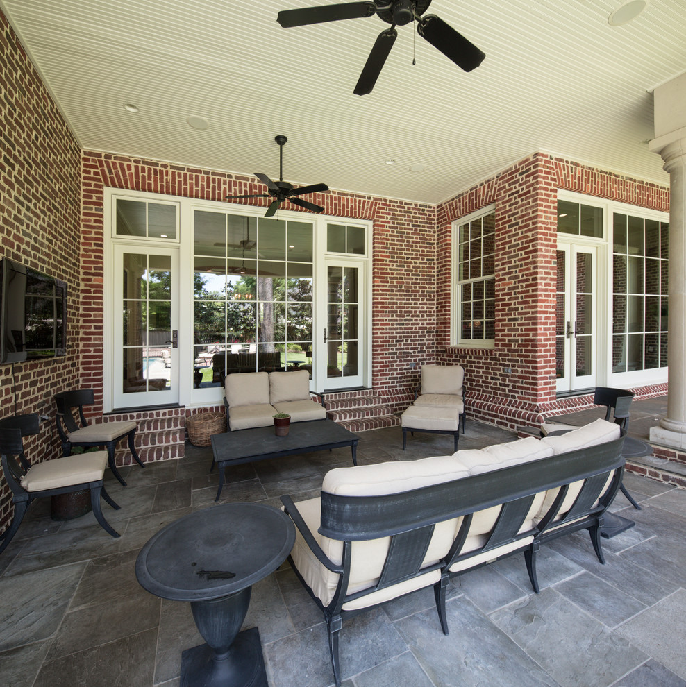This is an example of a country patio in Houston.