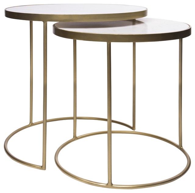 Cecil Marble And Brass Nesting Tables Set Of 2 Midcentury Side Cecil Marble And Brass Nesting Tables Set Of 2