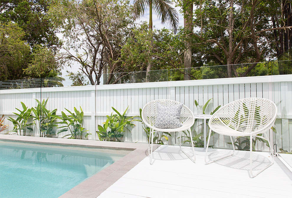 This is an example of a beach style pool in Brisbane.