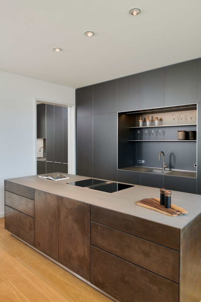 Inspiration for a contemporary kitchen remodel in Berlin