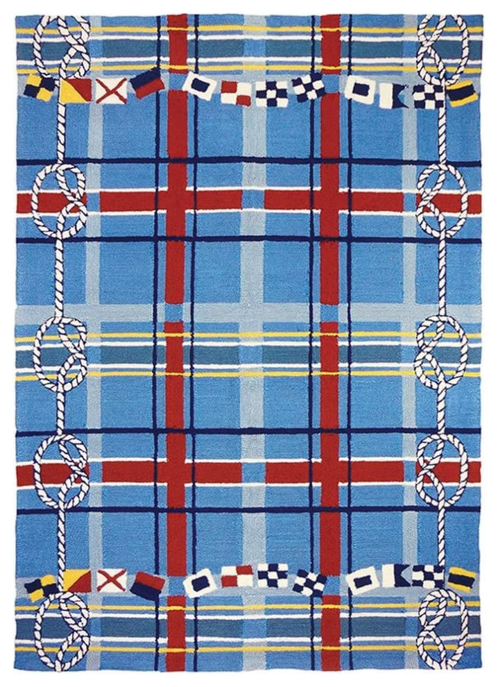JellyBean Accent Rug Nautical Plaid Beach Style Area Rugs by Uber