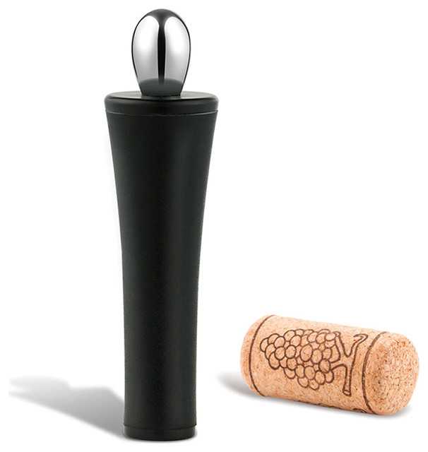 Swissmar Nuance Black Vacuum Stopper Contemporary Wine Aerators And