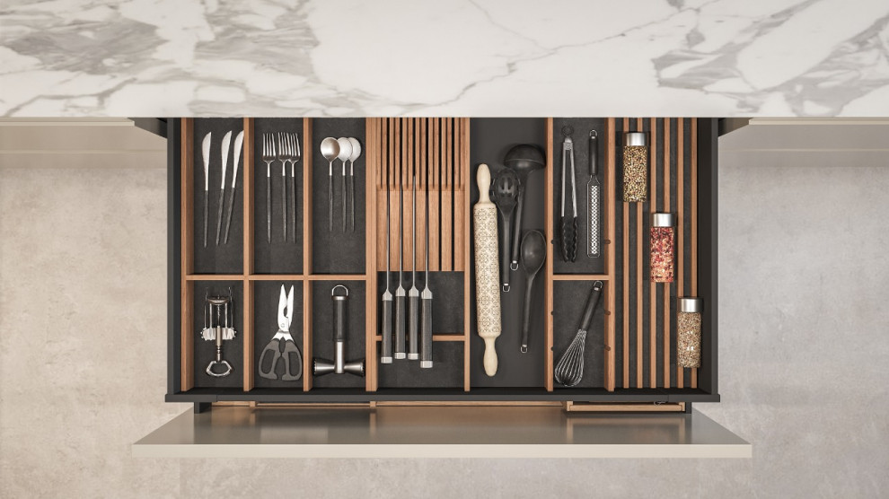 Комплект для хранения кухонных принадлежностей серии BLACKWOOD