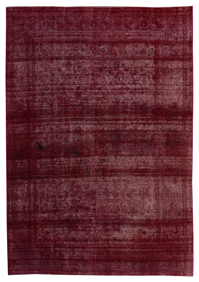 Handmade Red/Maroon Persian Antique Overdyed Rug 9' 9" x 13' 11" (ft)