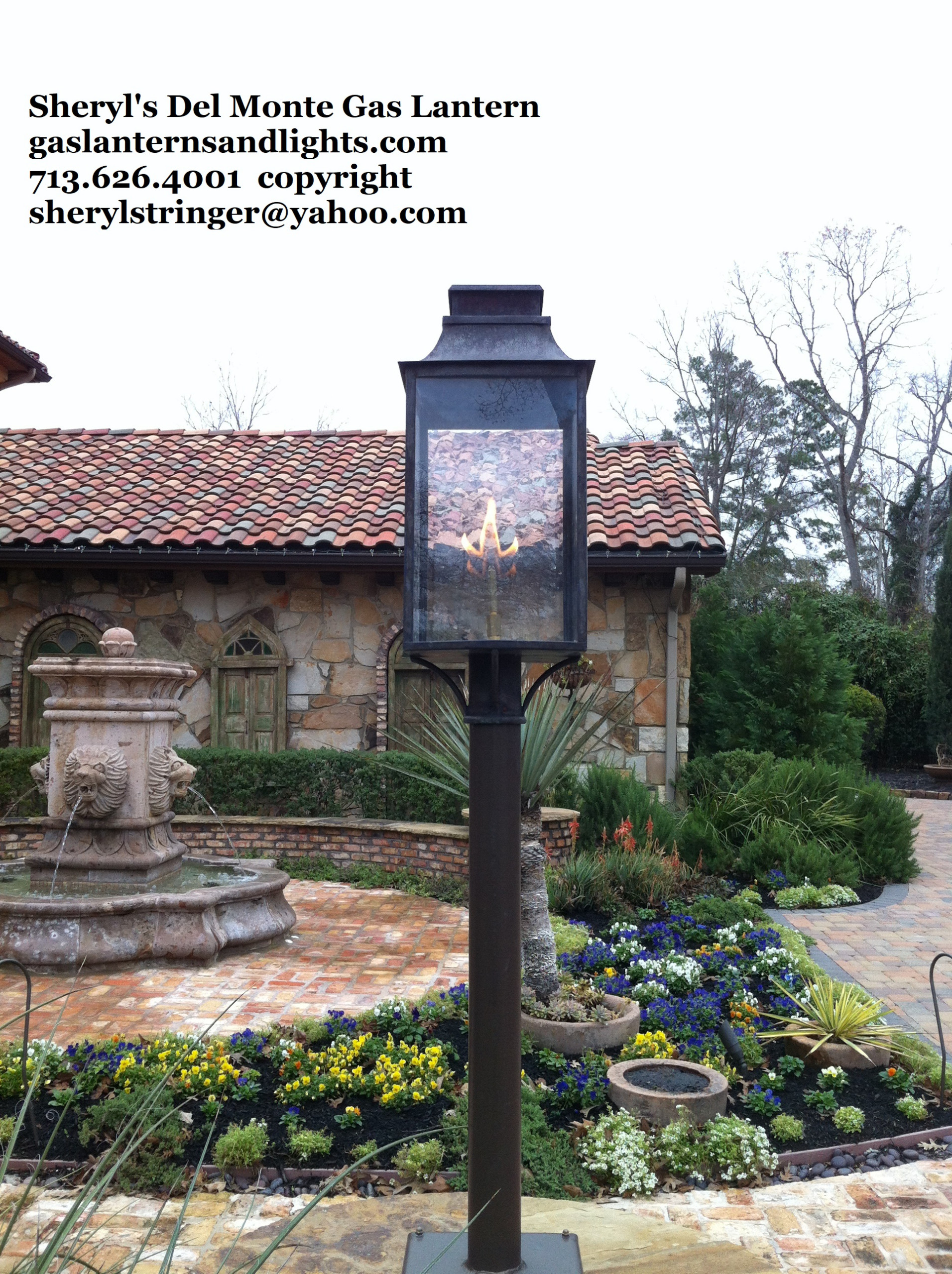 Sheryl's Gas Lantern on Top of Columns