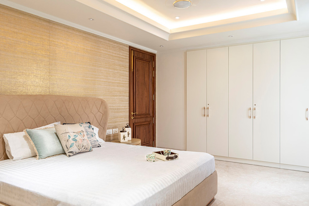 Design ideas for an Indian bedroom in Delhi.