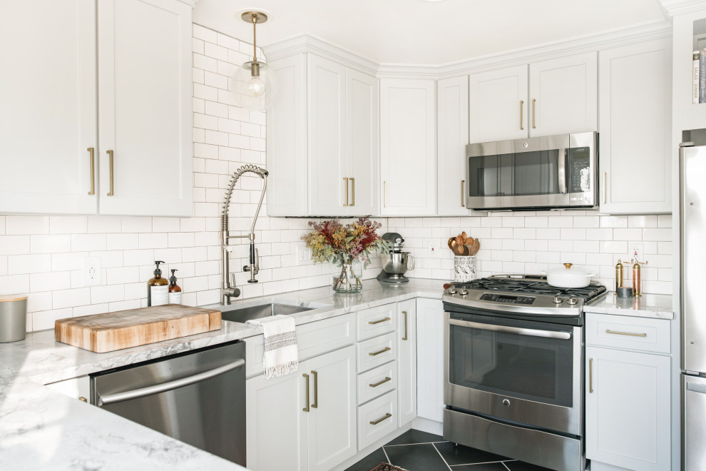 Inspiration for an eclectic kitchen remodel in Seattle