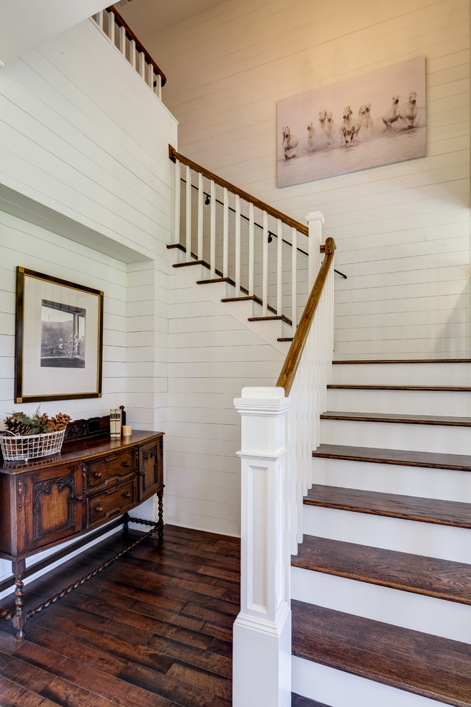 This is an example of a transitional staircase in Atlanta.