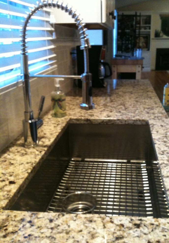 Example of a transitional kitchen design in Providence
