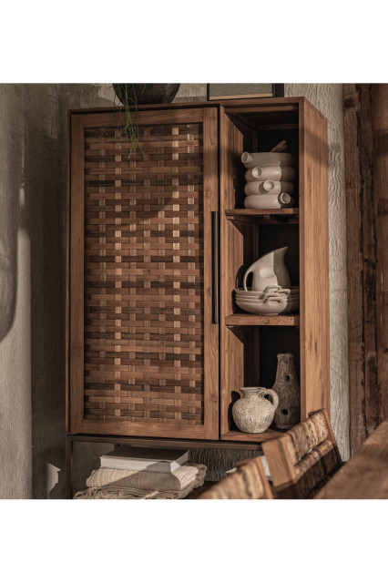 Natural Wooden Cabinet, Open Rack, dBodhi Karma - Tropical - Storage ...