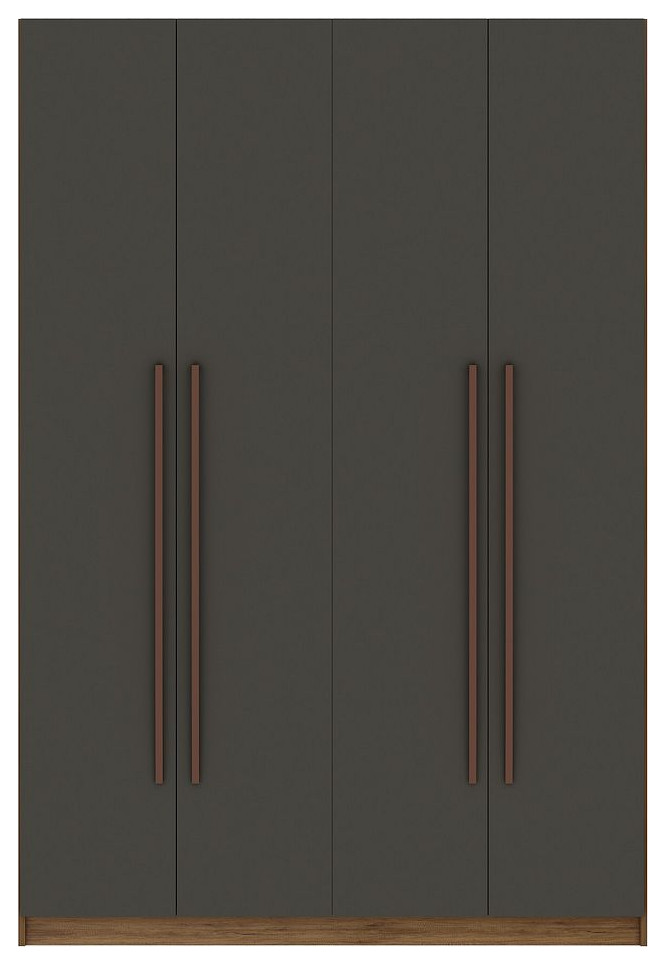 Gramercy 2Section Wardrobe Closet, White Contemporary Armoires And