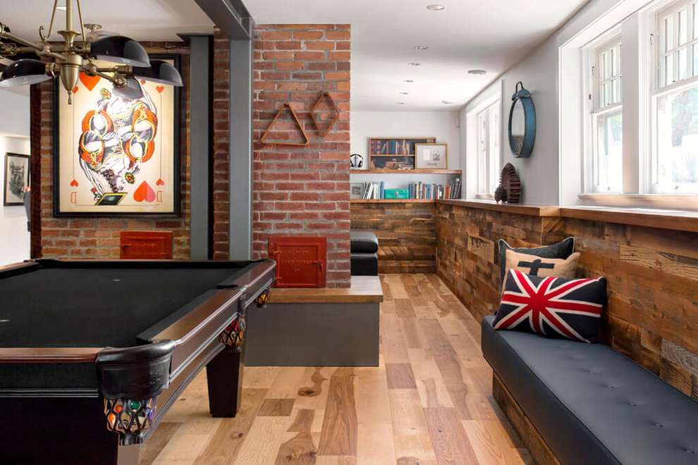 Basement - industrial basement idea in Denver
